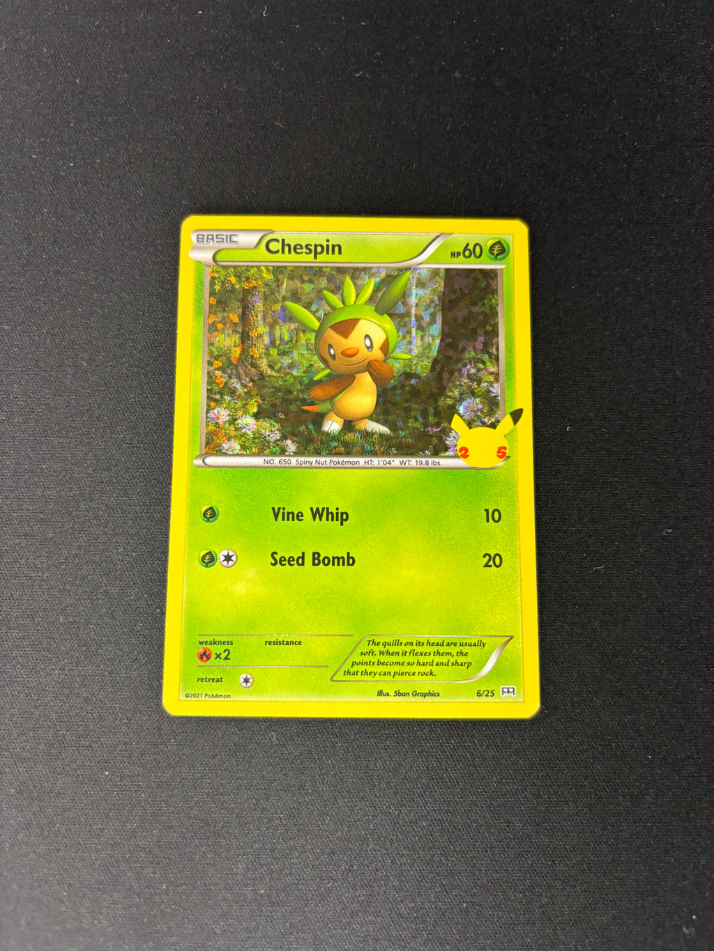 Chespin – McDonald's 25th Anniversary Promos – #6/25 – NM