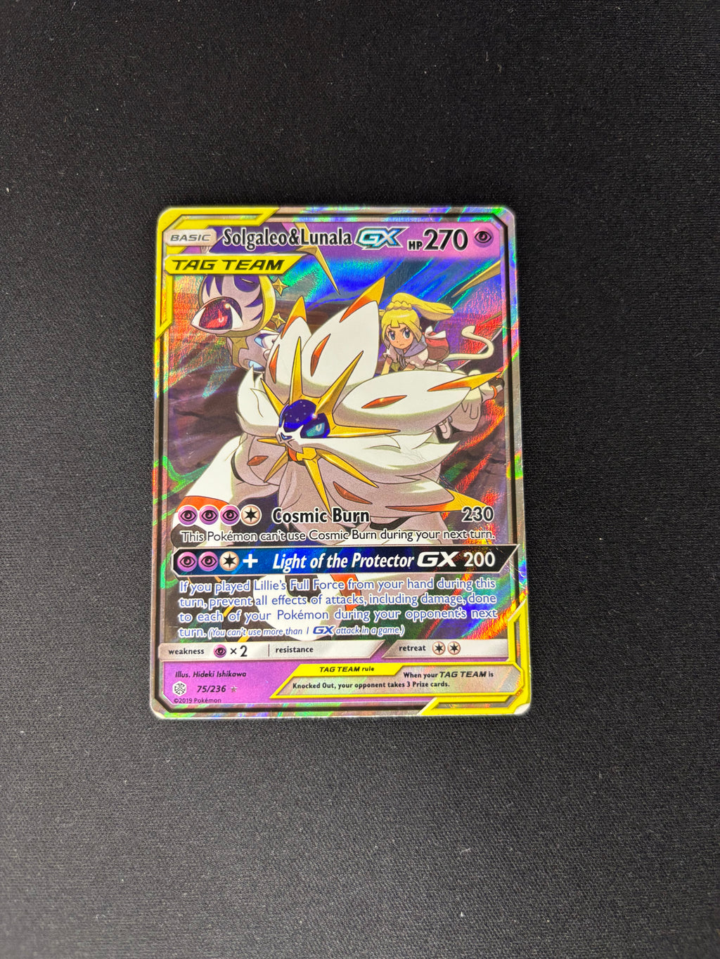 Solgaleo & Lunala GX – Cosmic Eclipse – #75/236 – HP
