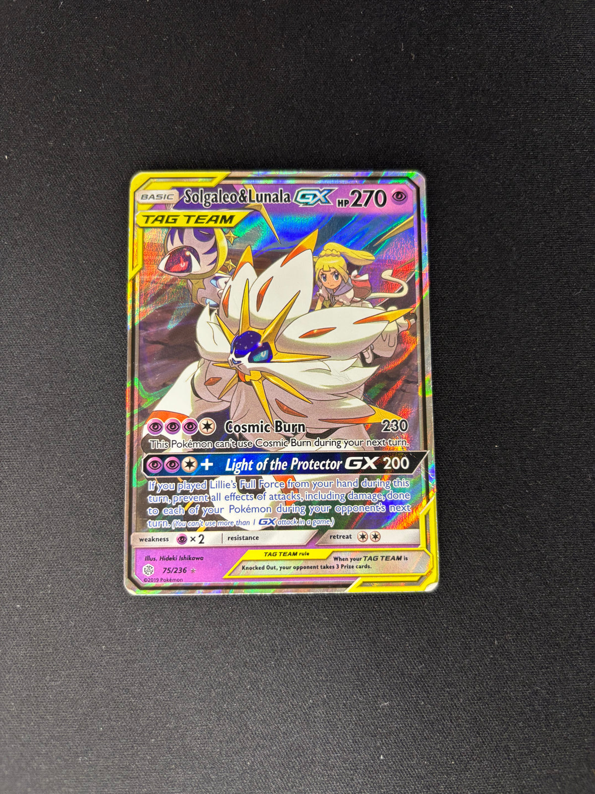Solgaleo & Lunala GX – Cosmic Eclipse – #75/236 – HP