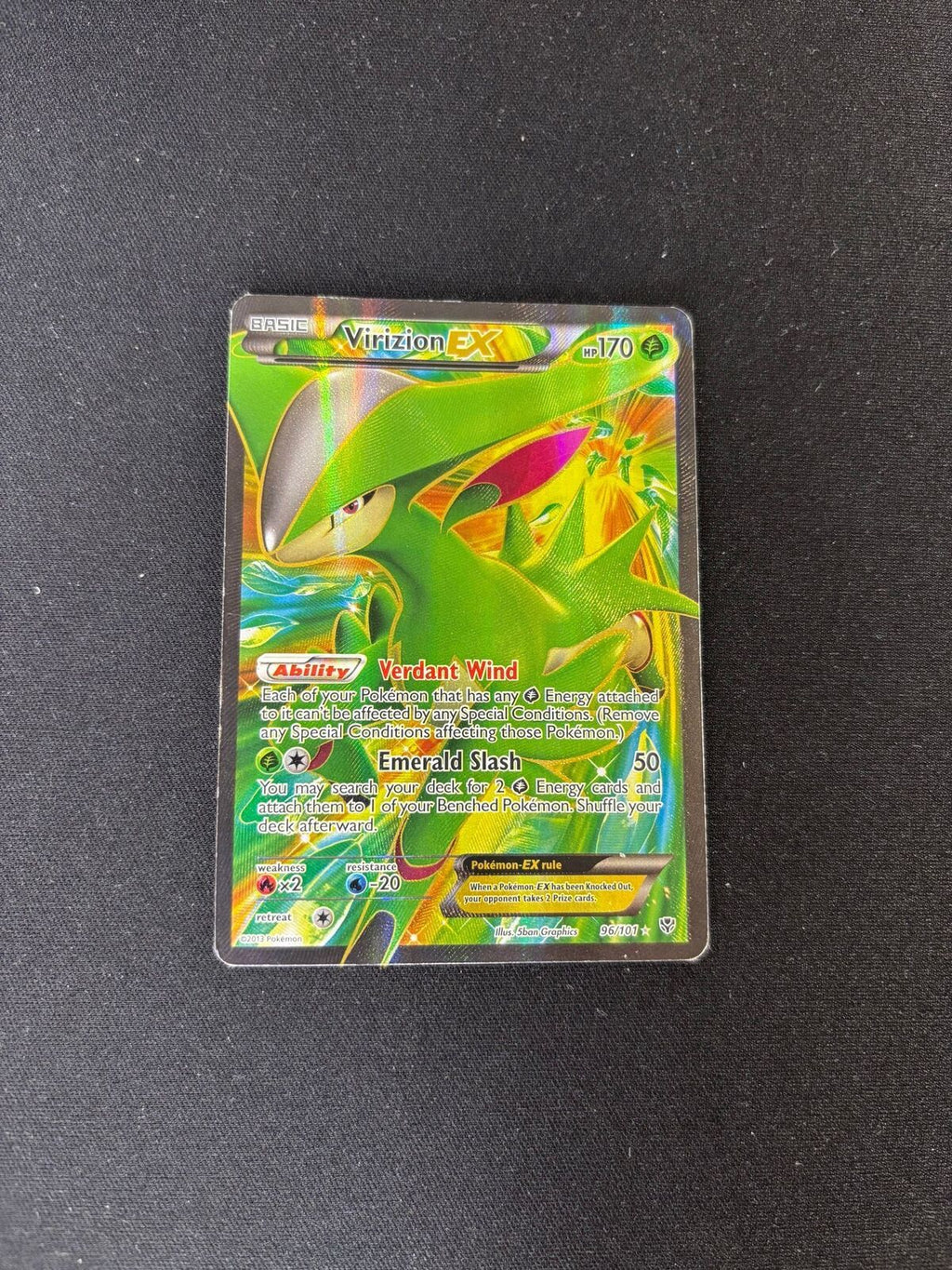 Virizion EX – Plasma Blast – Full Art – #96/101 – HP