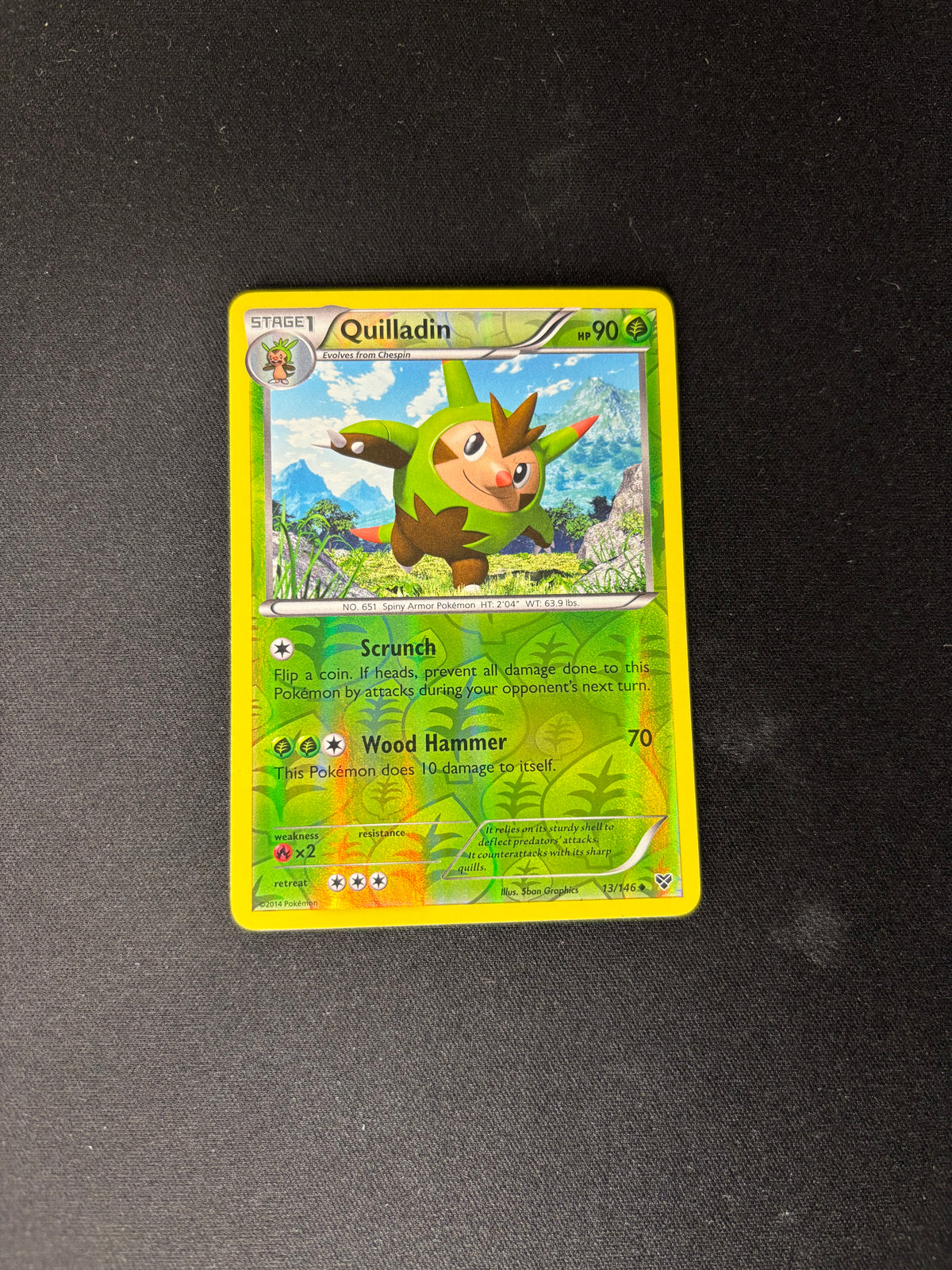 Quilladin – XY Base Set – Reverse Holo – #13 – LP