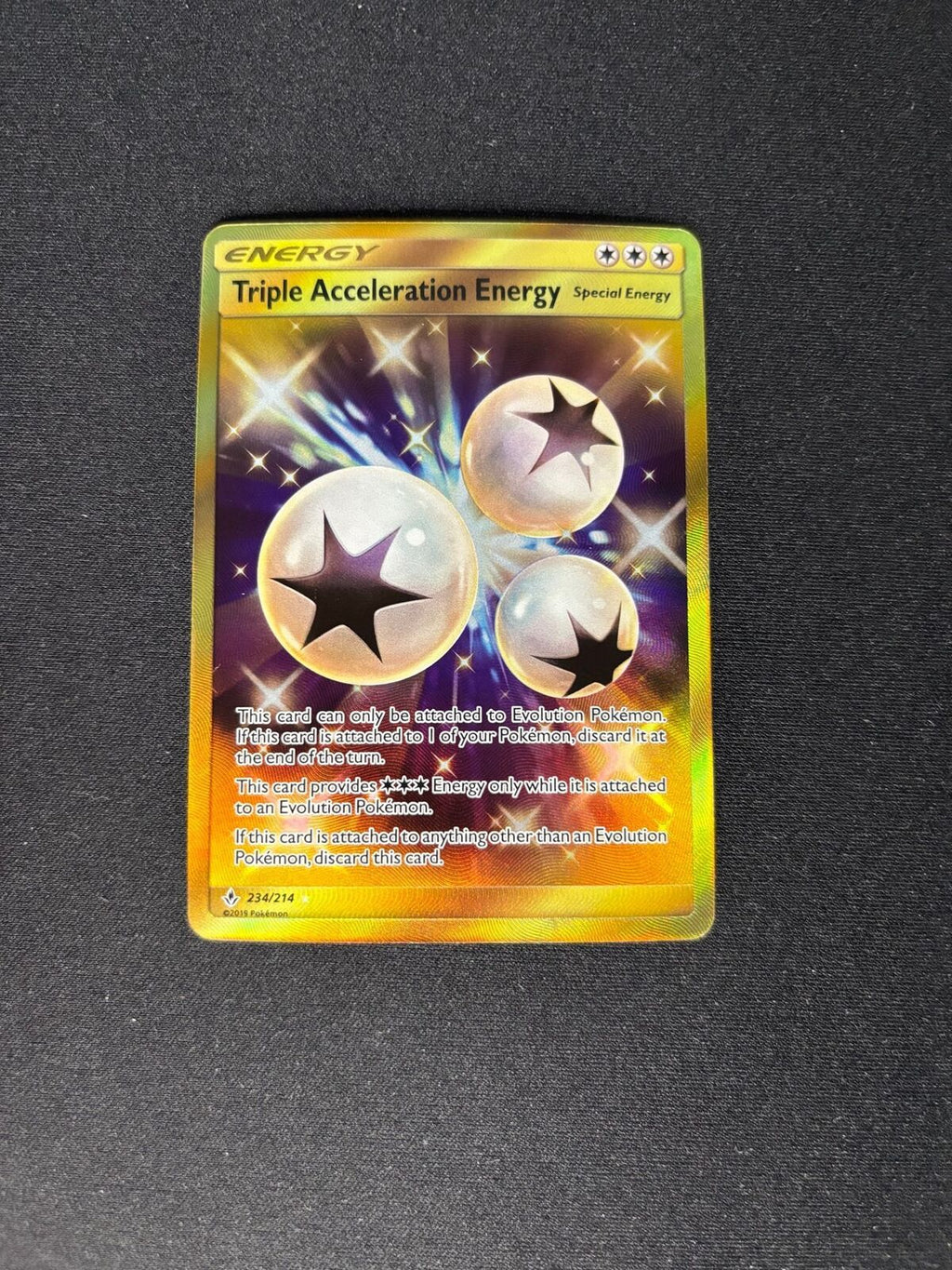 Triple Acceleration Energy – Unbroken Bonds – Secret Rare – #234/214 – NM