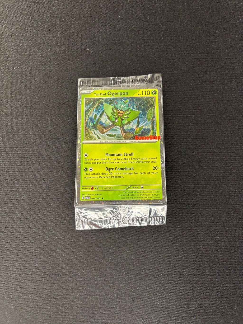 Teal Mask Ogerpon – GameStop Exclusive Promo – Cosmos Holo – #024/167 – Sealed