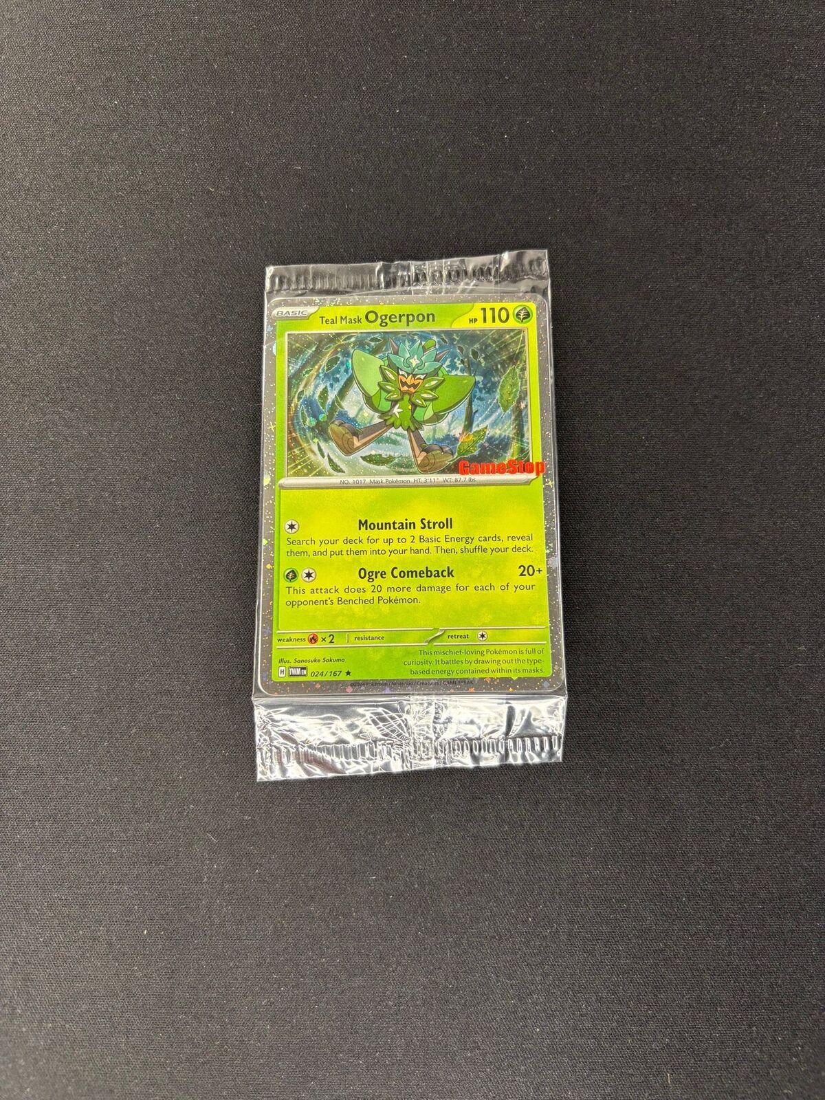 Teal Mask Ogerpon – GameStop Exclusive Promo – Cosmos Holo – #024/167 – Sealed