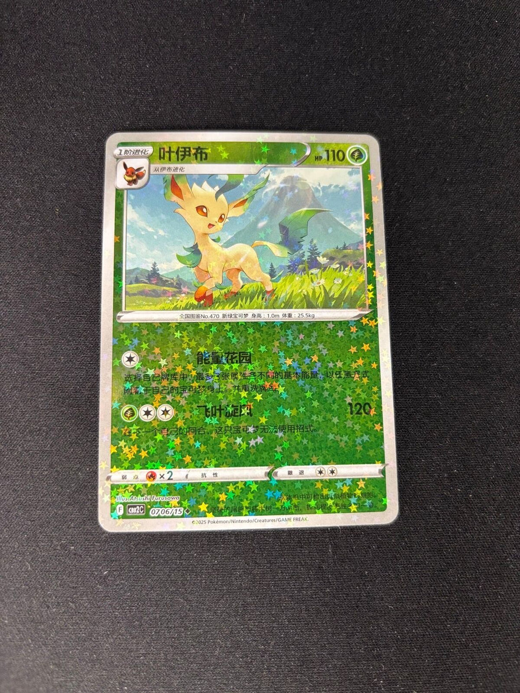 Leafeon – Gem Pack 2 – Chinese – Stars Pattern – #0706/15 – NM