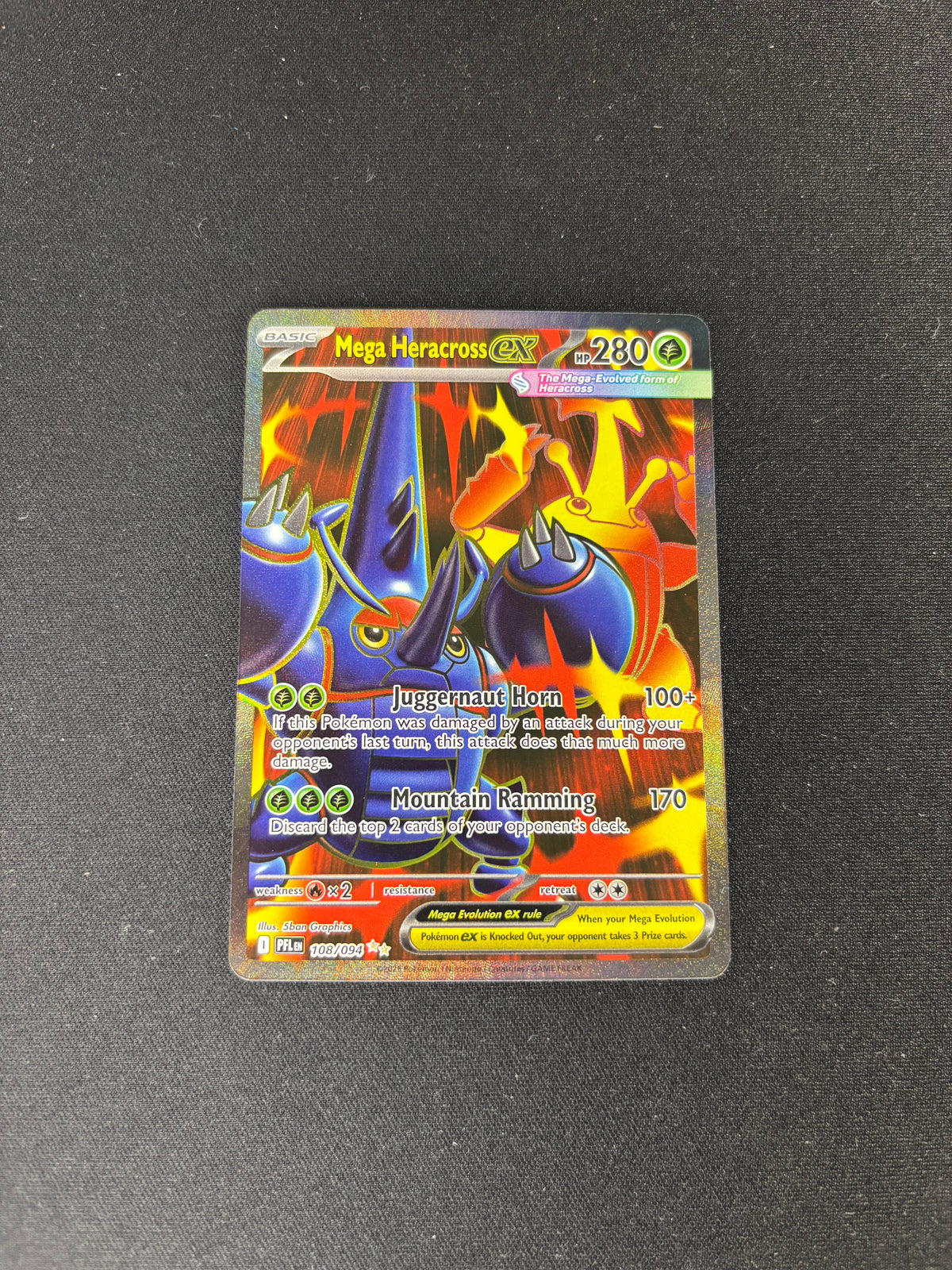 Mega Heracross ex – Phantasmal Flames – #108/094 – NM