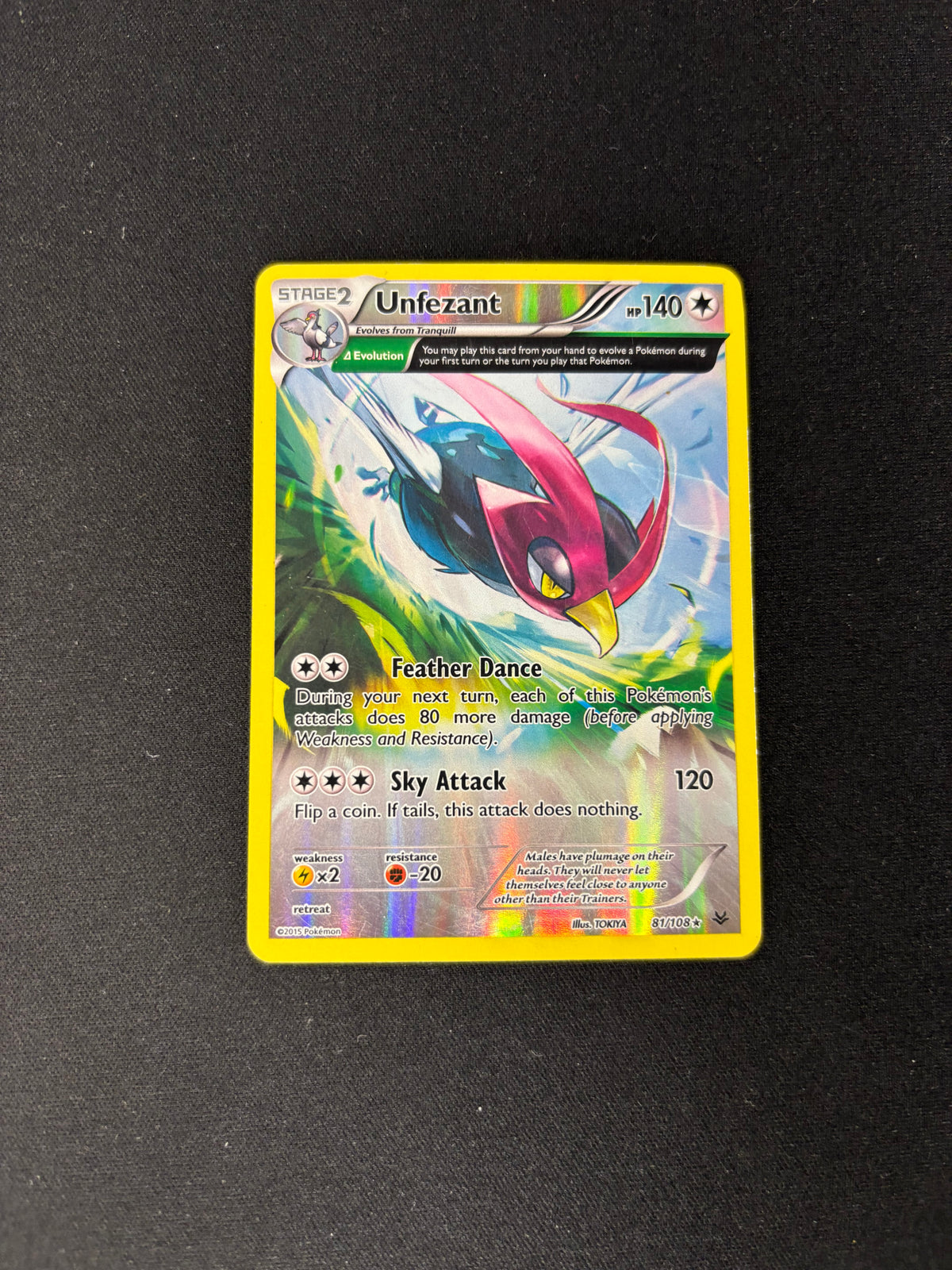 Unfezant – Roaring Skies – Delta – Reverse Holo – #81 – LP