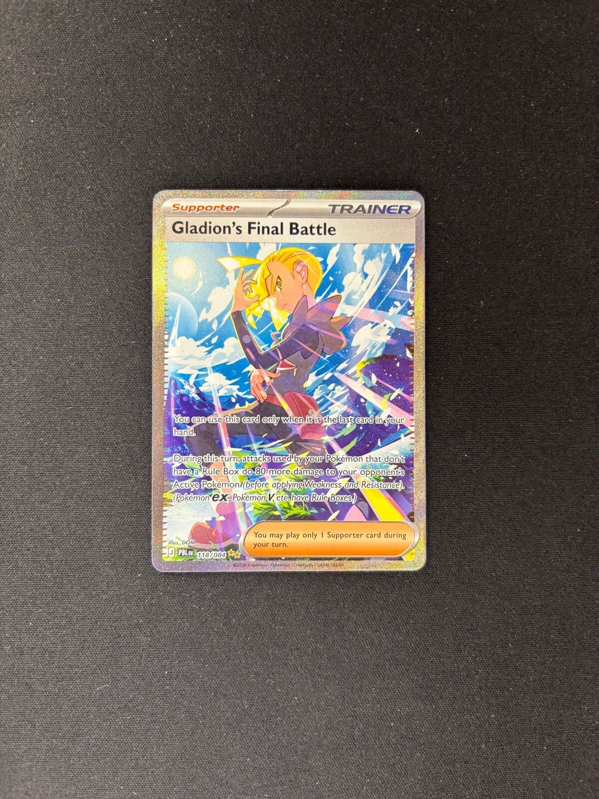 Gladion's Final Battle – Pitch Black – Special Illustration Rare – #118/084 – NM