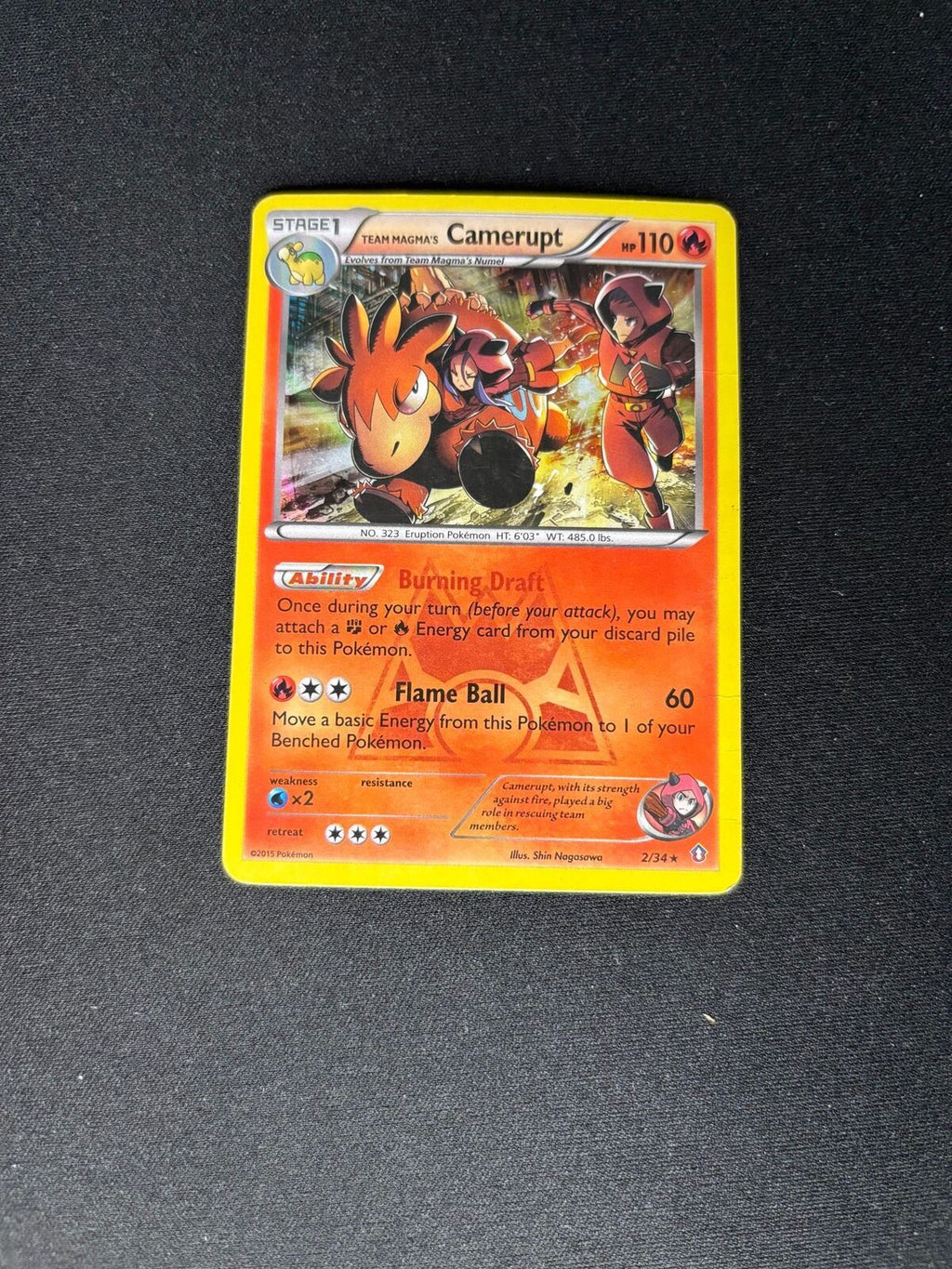Team Magma's Camerupt – Double Crisis – #2/34 – HP