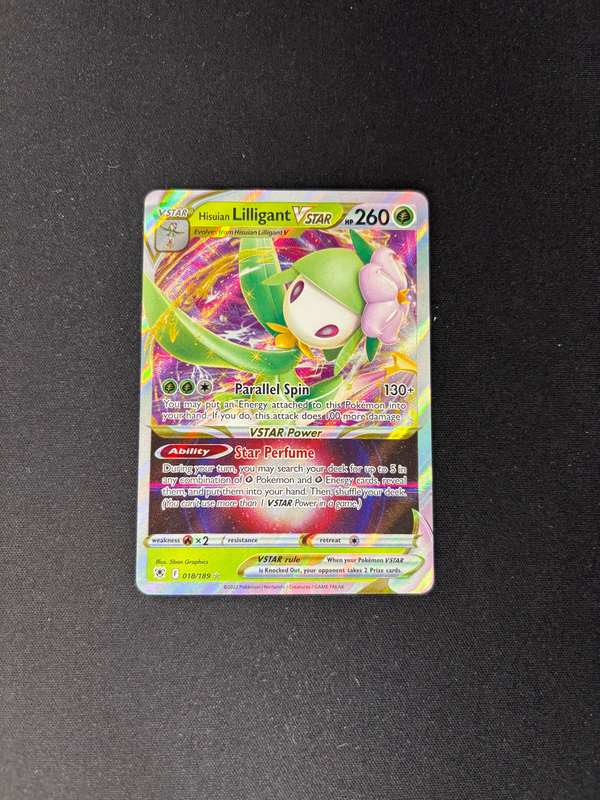 Hisuian Lilligant VSTAR – Astral Radiance – #018/189 – NM
