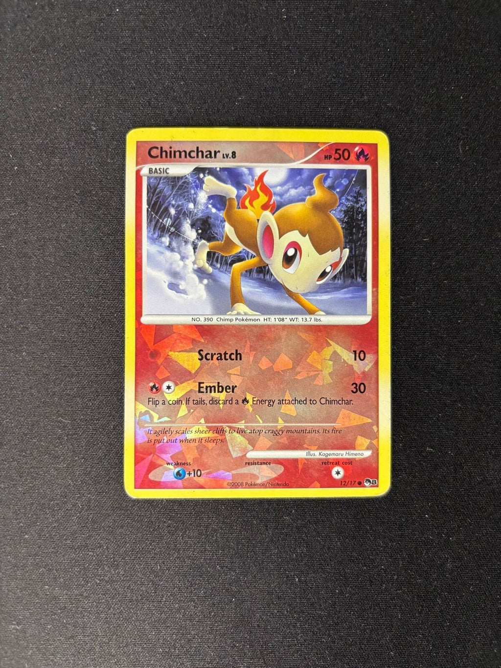 Chimchar – POP Series 8 – Reverse Holo – #12/17 – MP