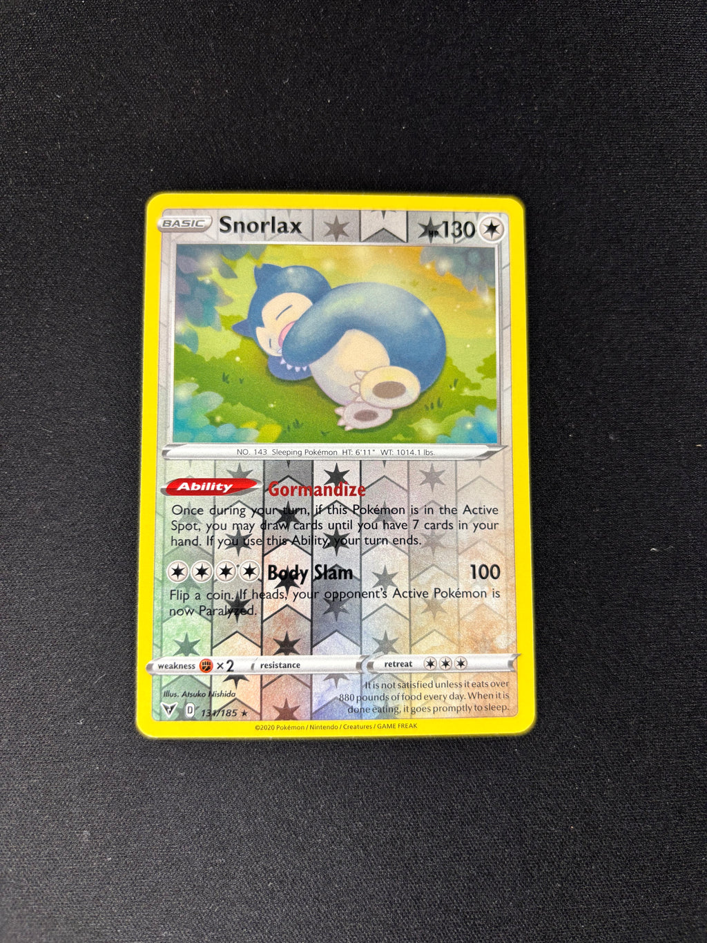 Snorlax – Vivid Voltage – Reverse Holo – #131/185 – LP