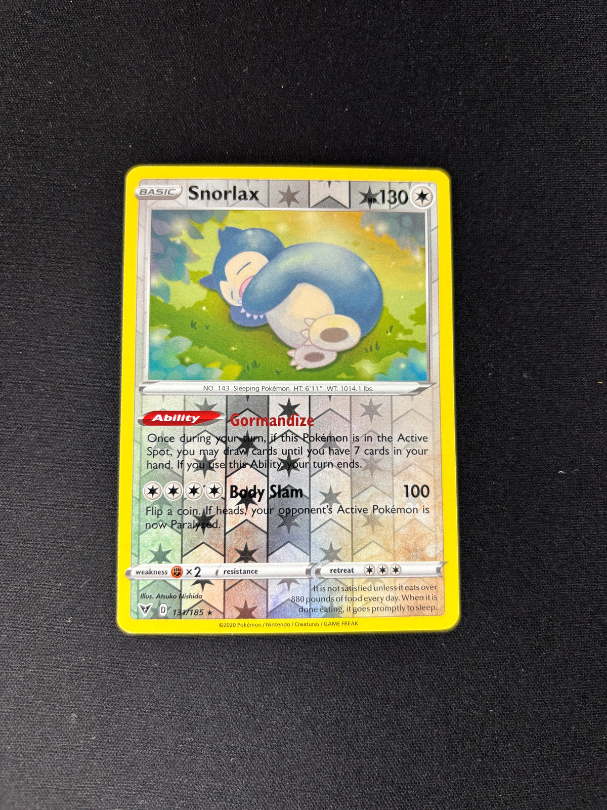 Snorlax – Vivid Voltage – Reverse Holo – #131/185 – LP