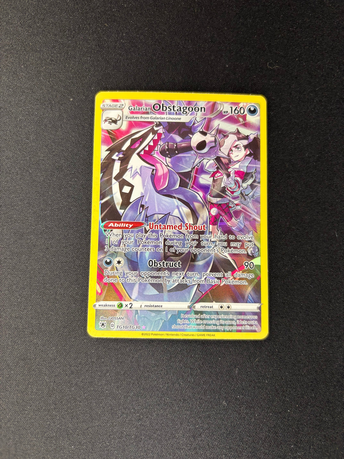 Galarian Obstagoon – Astral Radiance Trainer Gallery – #TG10/TG30 – NM