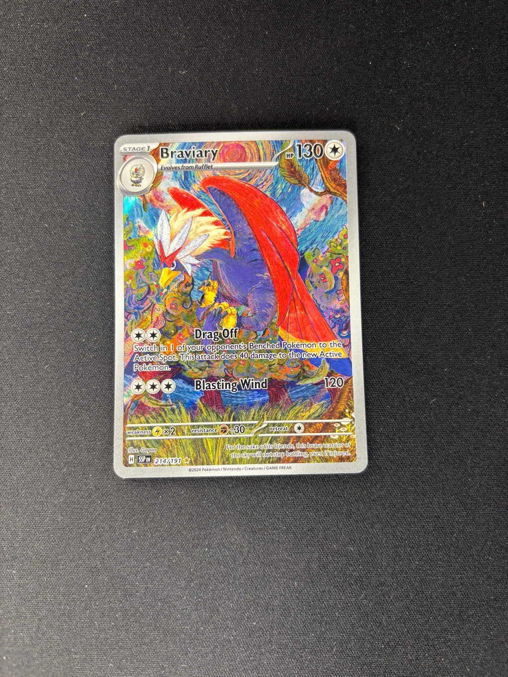 Braviary – Surging Sparks – Illustration Rare – #214/191 – NM