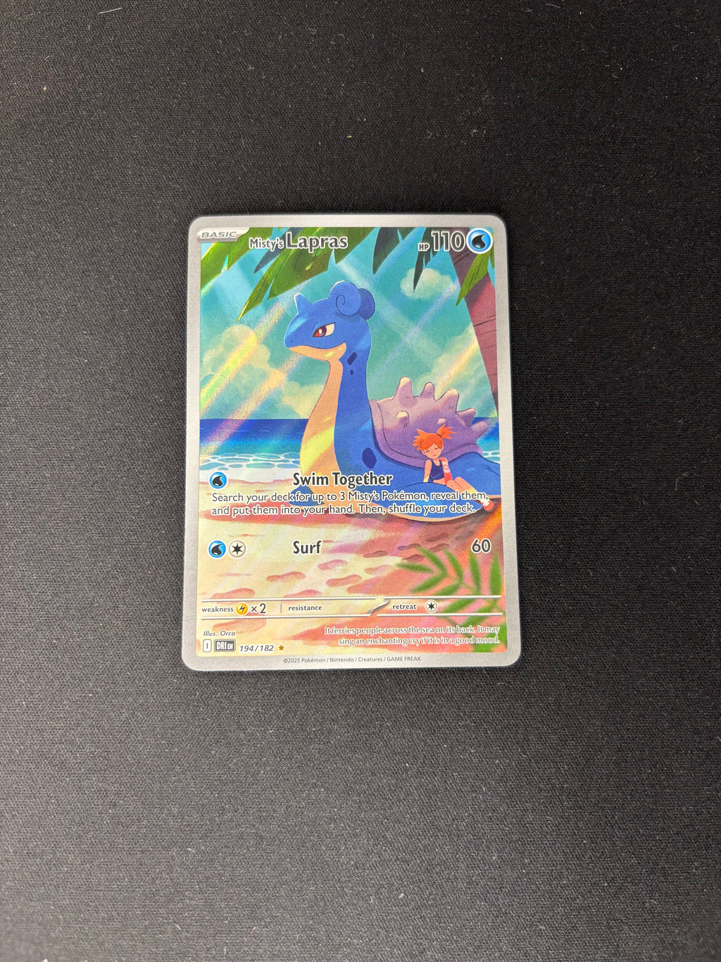Misty's Lapras – Destined Rivals – Illustration Rare – #194/182 – NM