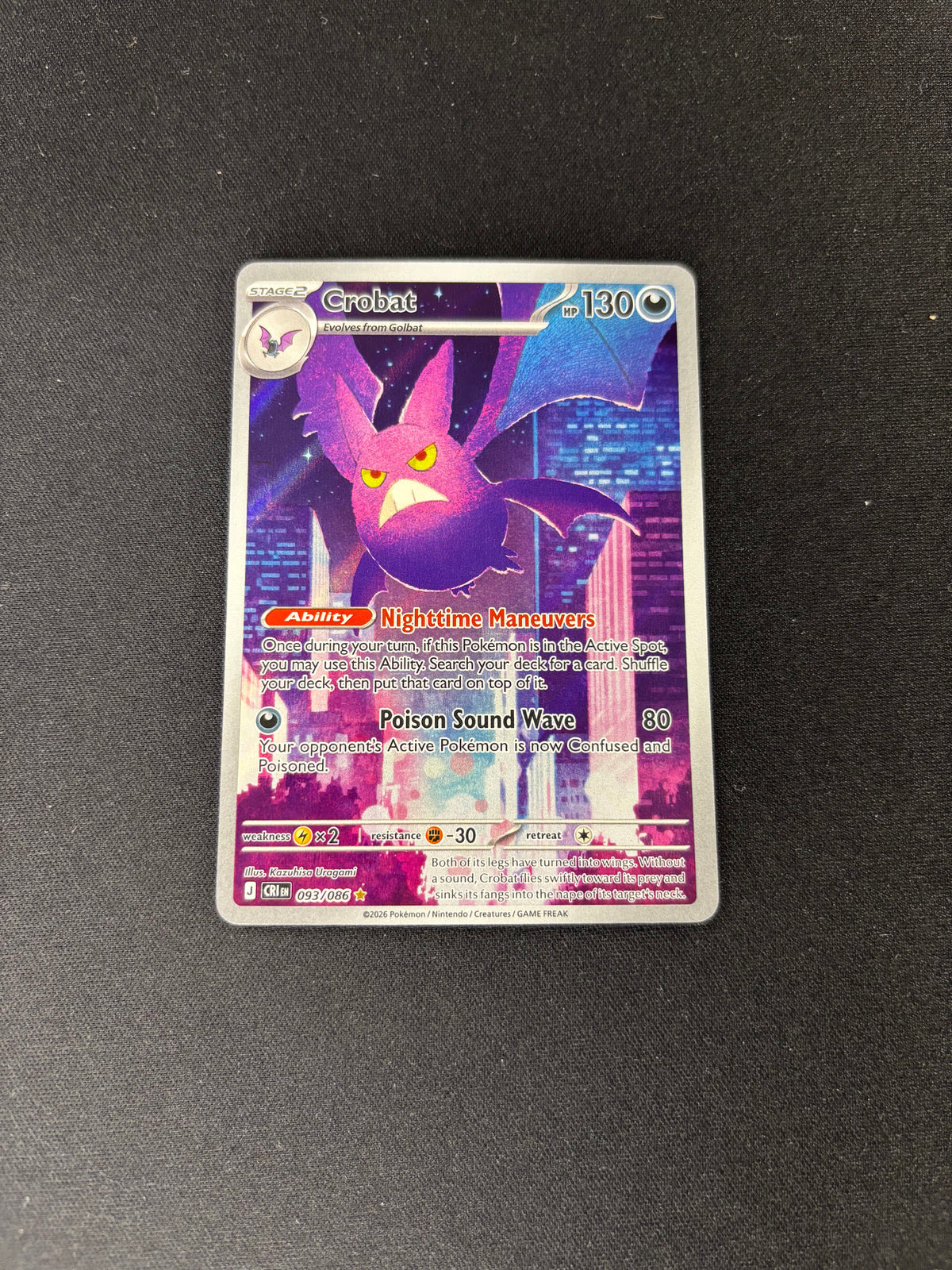 Crobat – Chaos Rising – Illustration Rare – #093/086 – NM