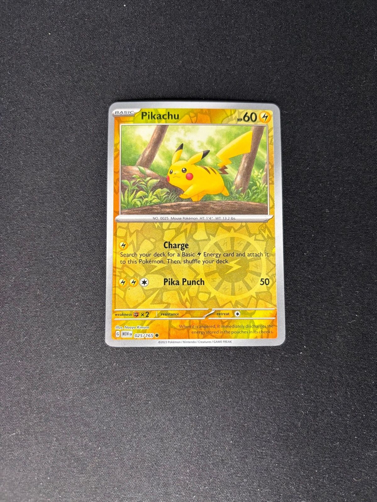 Pikachu – Miscellaneous Cards & Products – Reverse Cosmos Holo – Costco Exclusive – #025/165 – NM