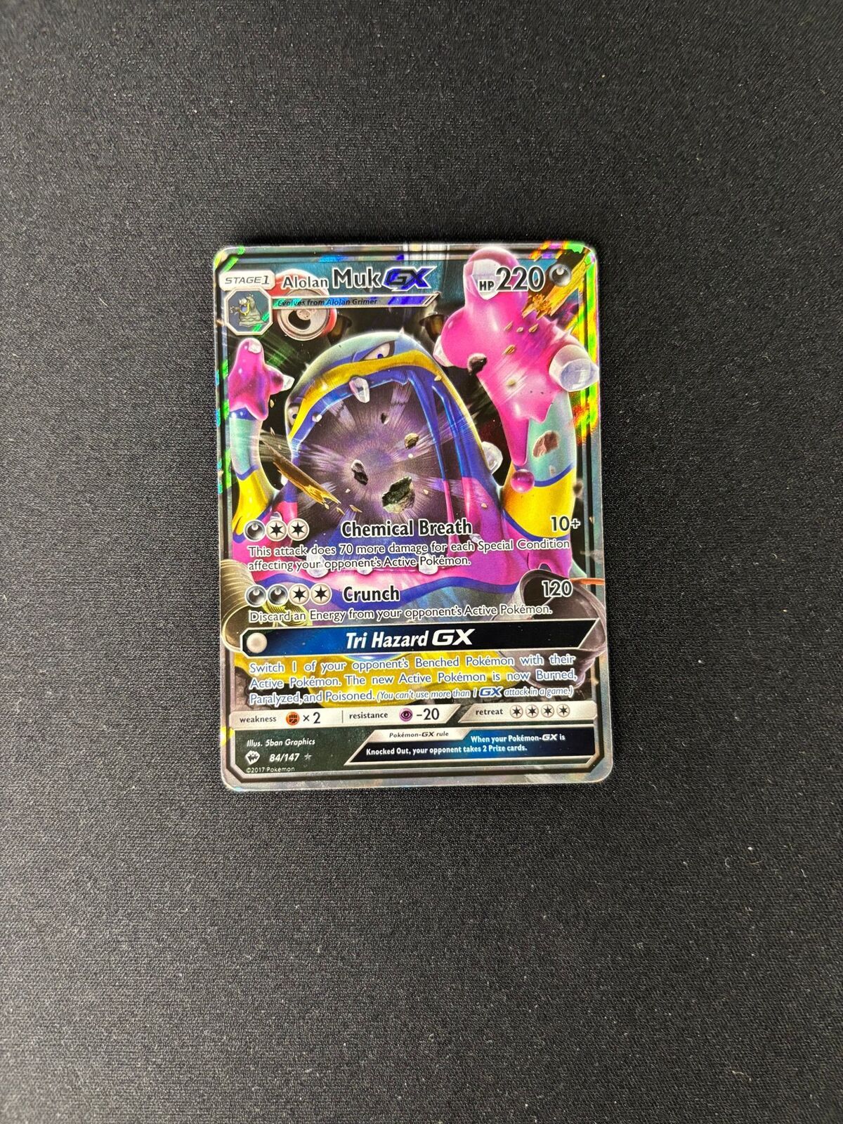 Alolan Muk GX – Burning Shadows – #84/147 – HP