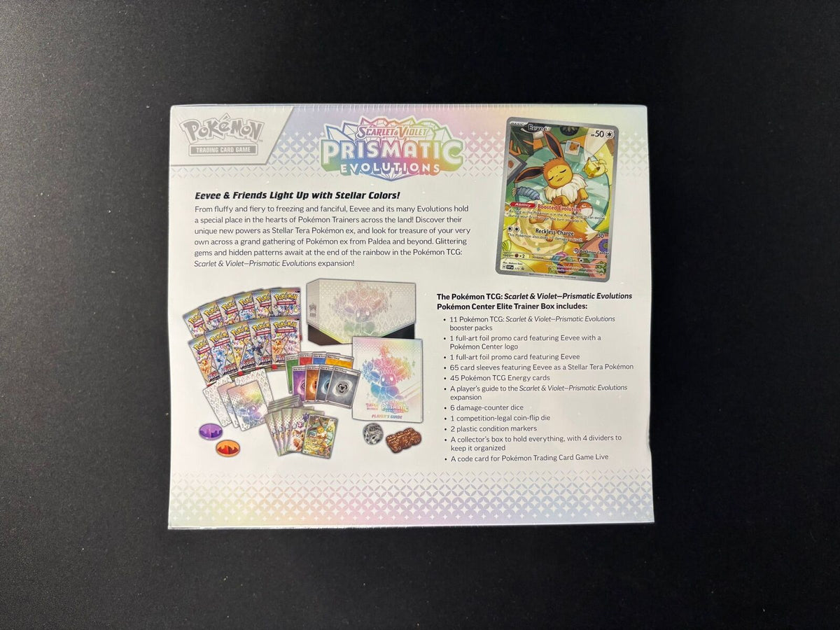 Prismatic Evolutions – Pokémon Center Elite Trainer Box (ETB) – Sealed