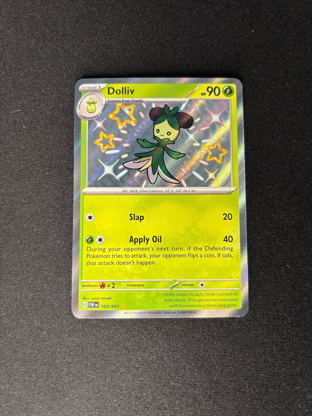 Dolliv – Paldean Fates – Shiny – #103/091 – NM