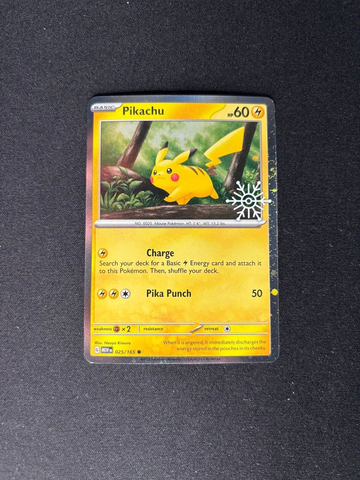 Pikachu – Miscellaneous Cards & Products – Holiday Calendar – #025/165 – NM