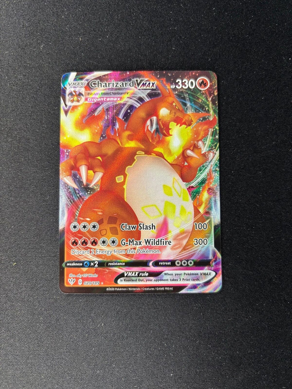 Charizard VMAX – Darkness Ablaze – #020/189 – NM