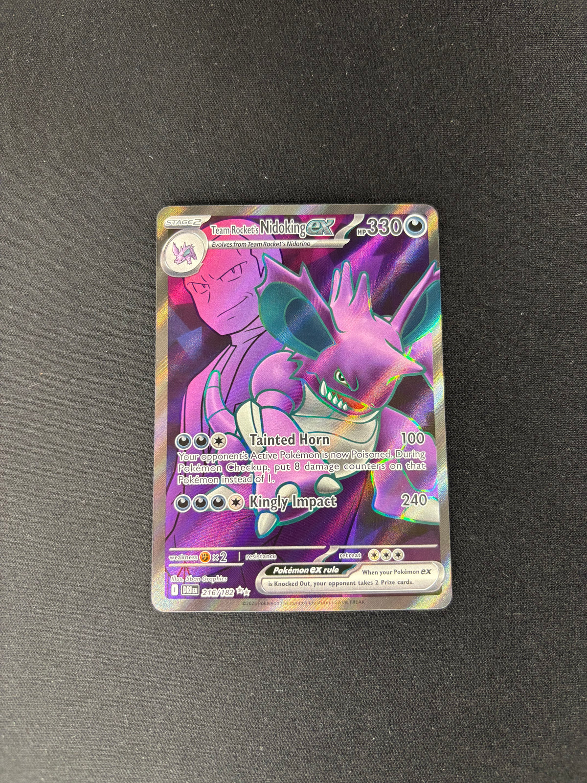 Team Rocket's Nidoking ex – Destined Rivals – #216/182 – NM