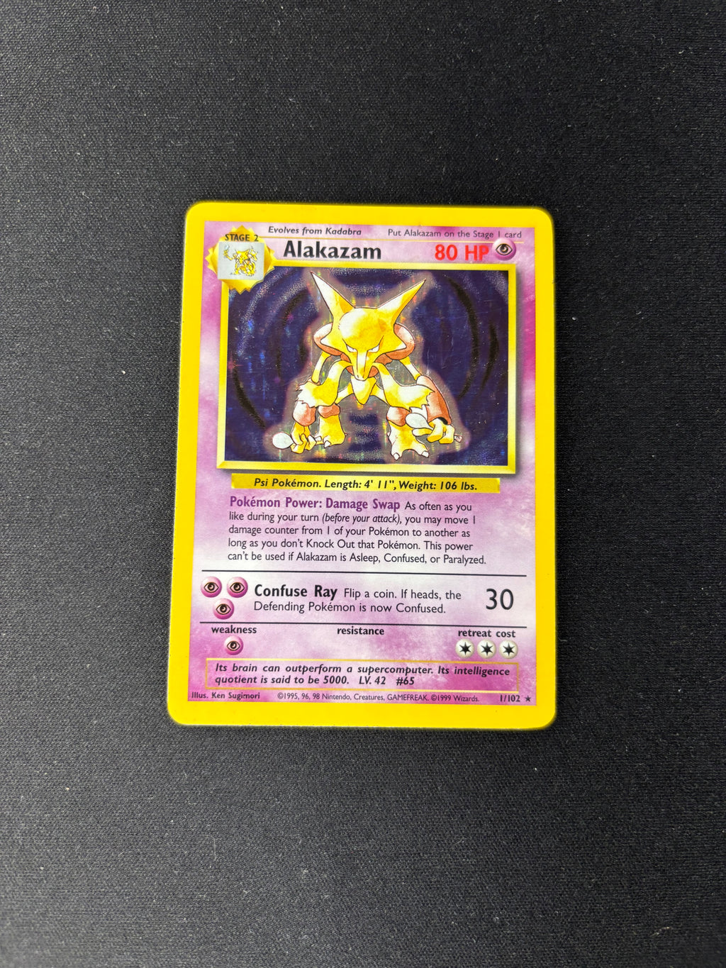 Alakazam – Base Set (Unlimited) – #1 – MP