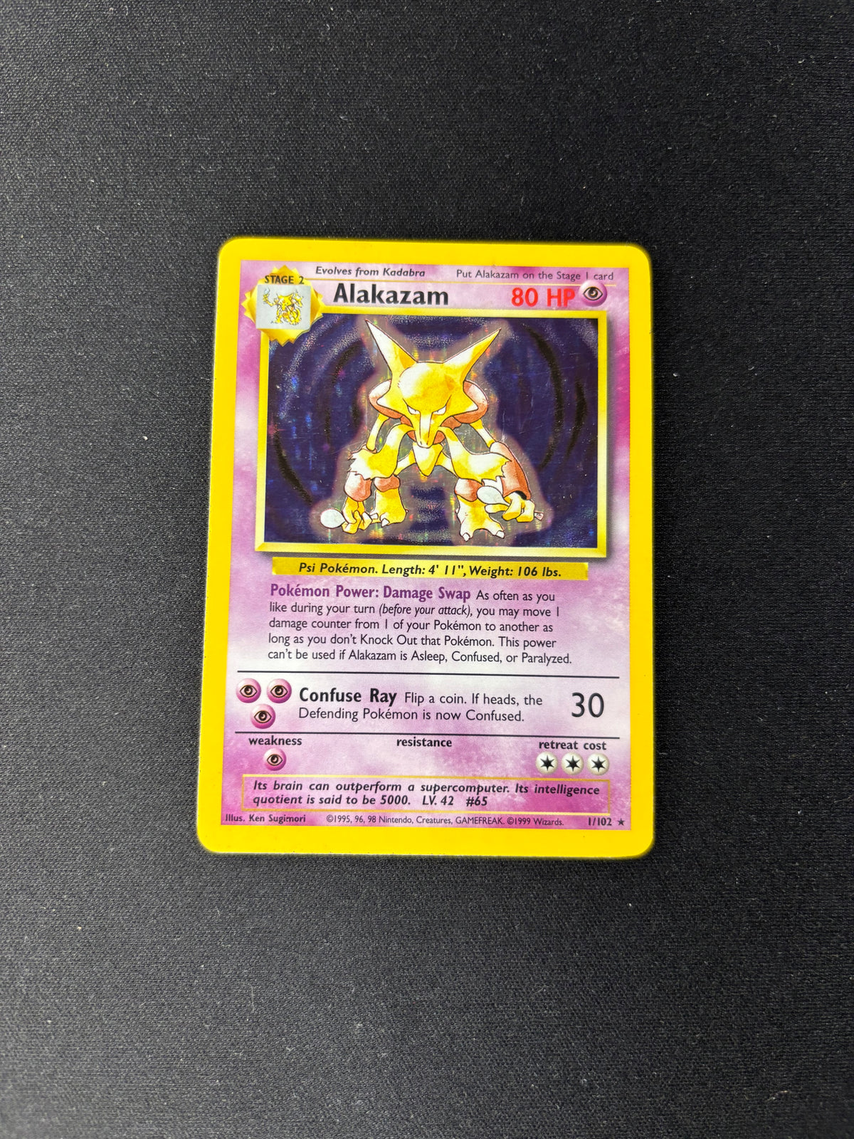 Alakazam – Base Set (Unlimited) – #1 – MP