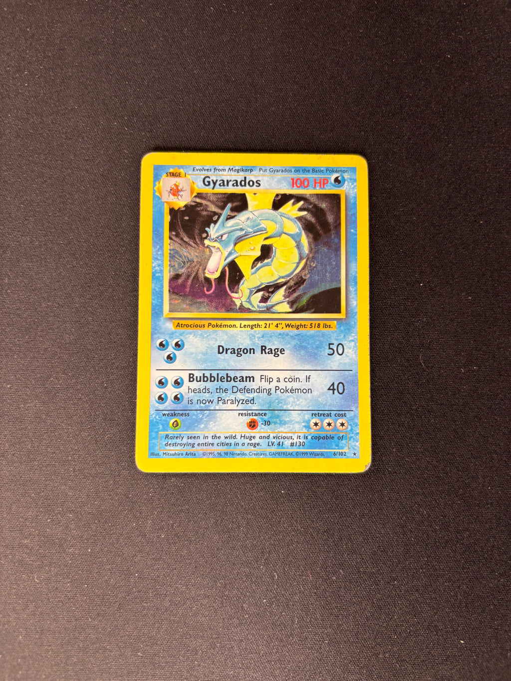 Gyarados – Base Set (Unlimited) – #6 – HP