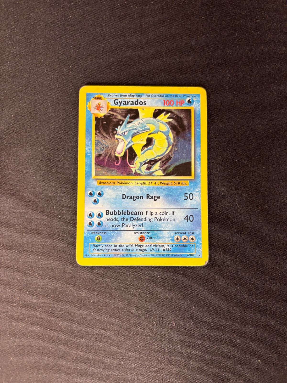 Gyarados – Base Set (Unlimited) – #6 – HP