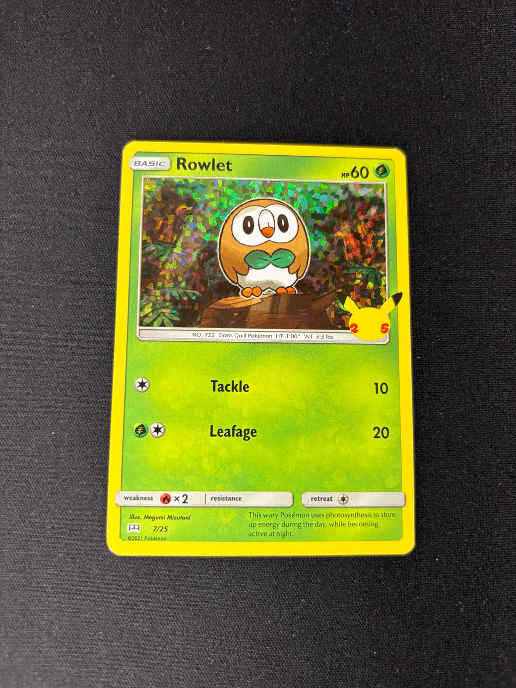 Rowlet – McDonald's 25th Anniversary Promos – #7/25 – NM