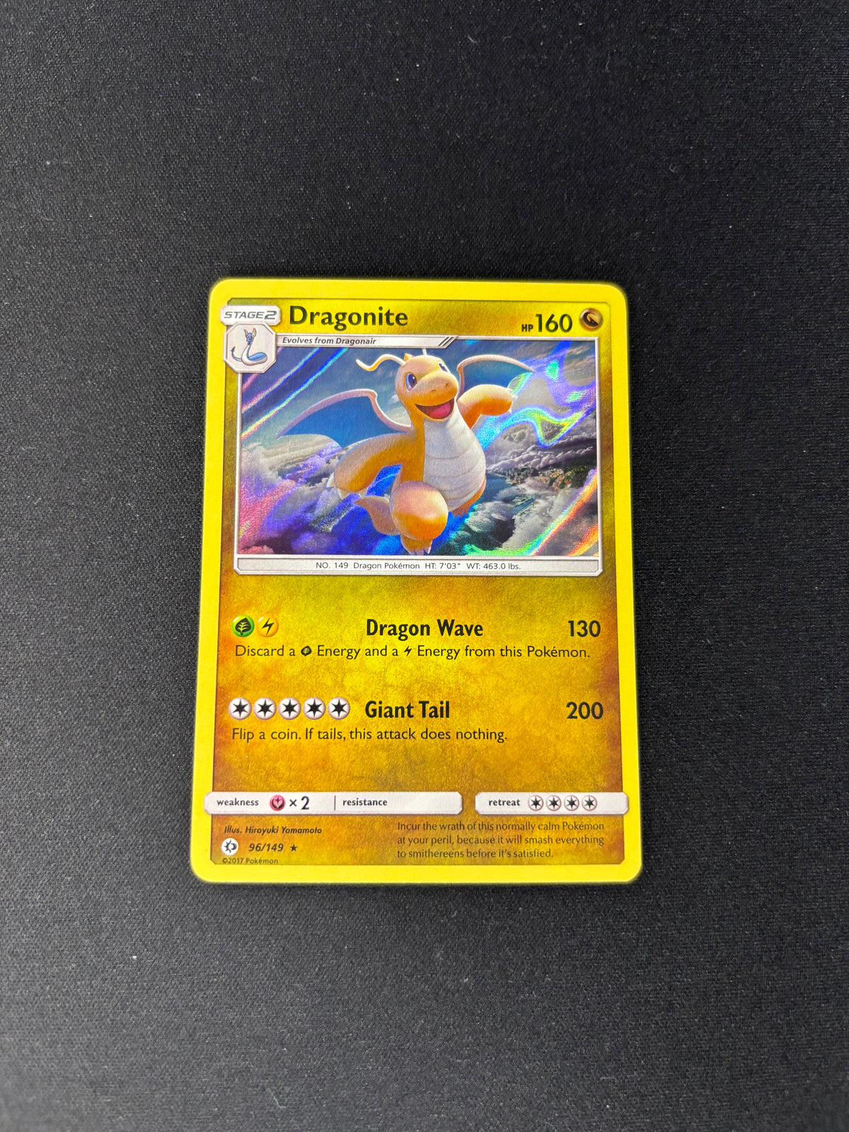 Dragonite – Sun & Moon Base Set – #96 – NM