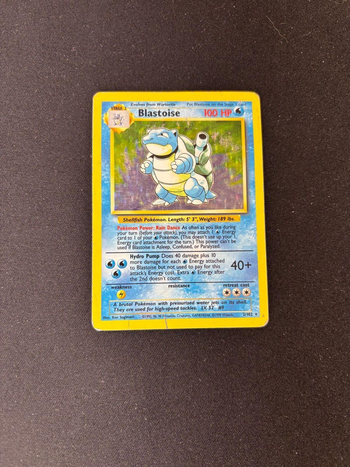 Blastoise – Base Set (Unlimited) – #2/102 – DMG