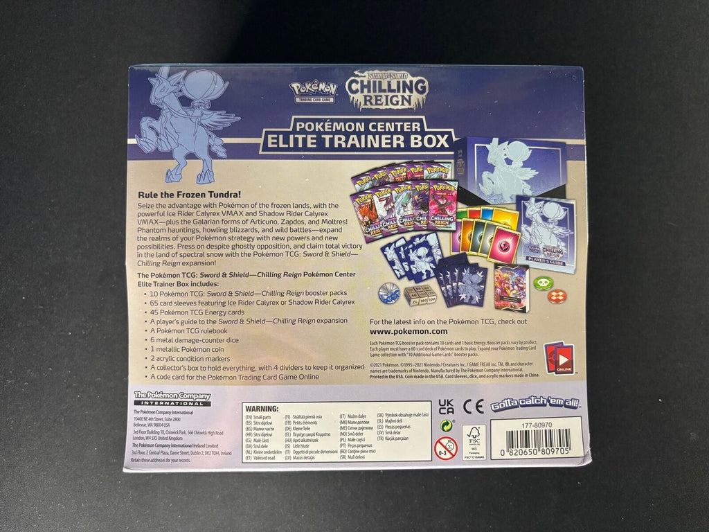 Chilling Reign – Pokémon Center Elite Trainer Box (ETB) – Sealed