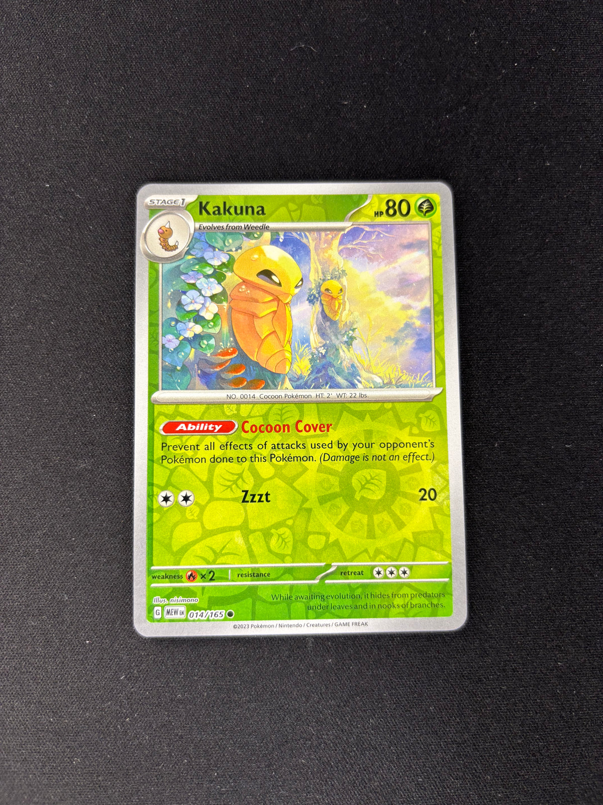 Kakuna – SV: 151 – Reverse Holo – #014/165 – NM