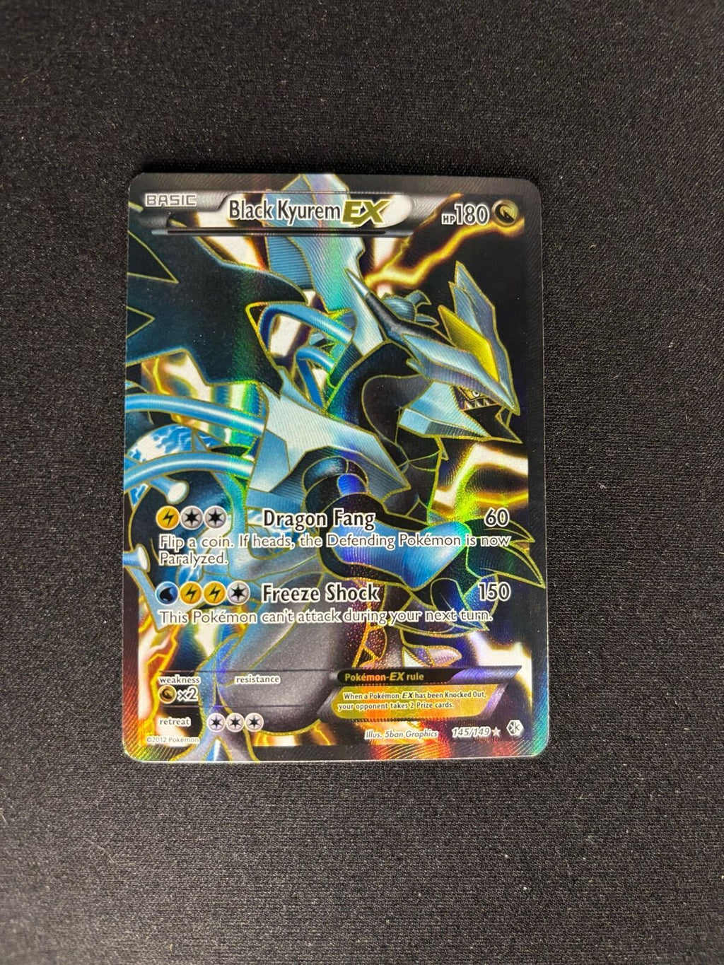 Black Kyurem EX – Boundaries Crossed – Full Art – #145 – LP