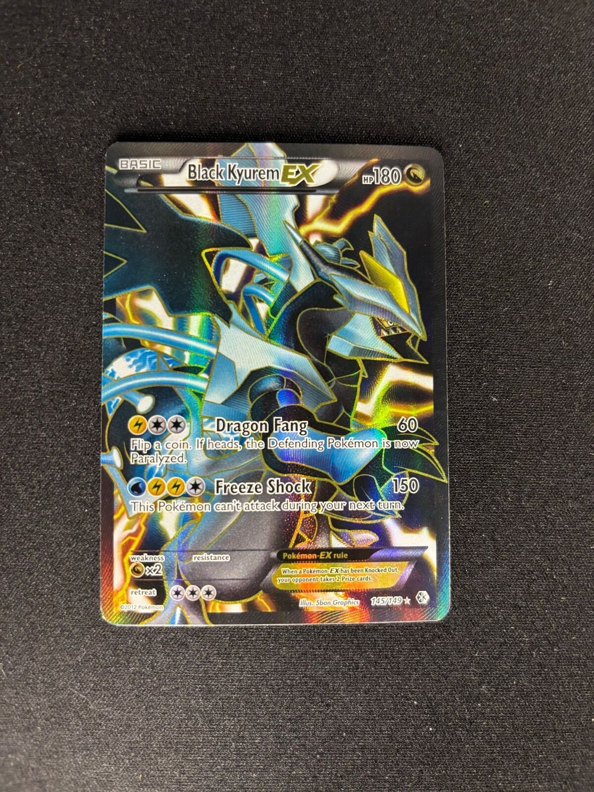 Black Kyurem EX – Boundaries Crossed – Full Art – #145 – LP