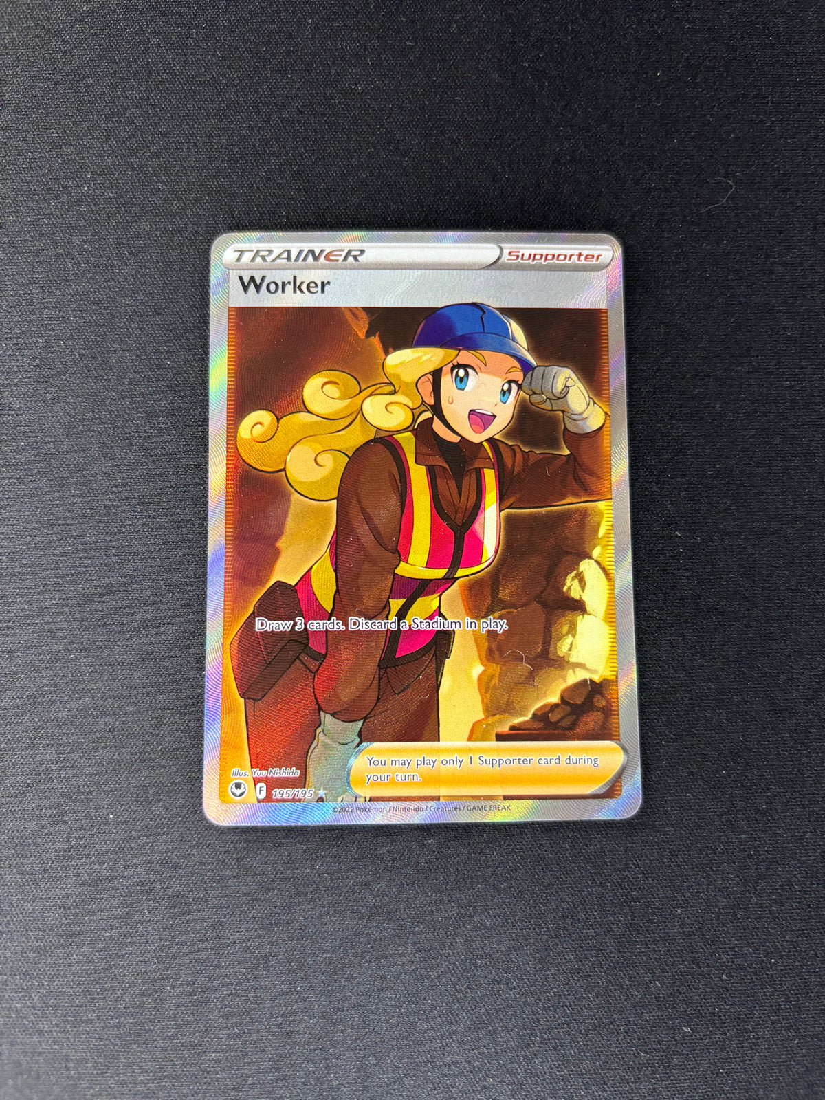 Worker – Silver Tempest – Full Art – #195/195 – NM
