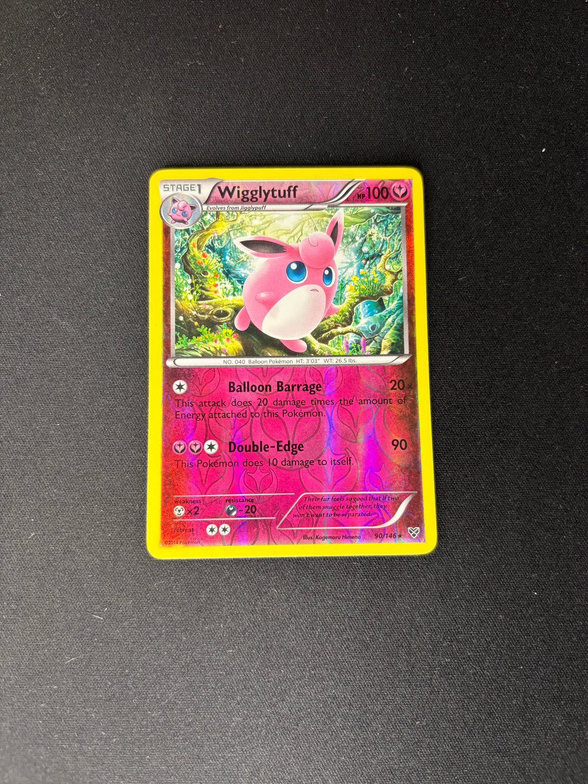 Wigglytuff – XY Base Set – Reverse Holo – #90 – MP