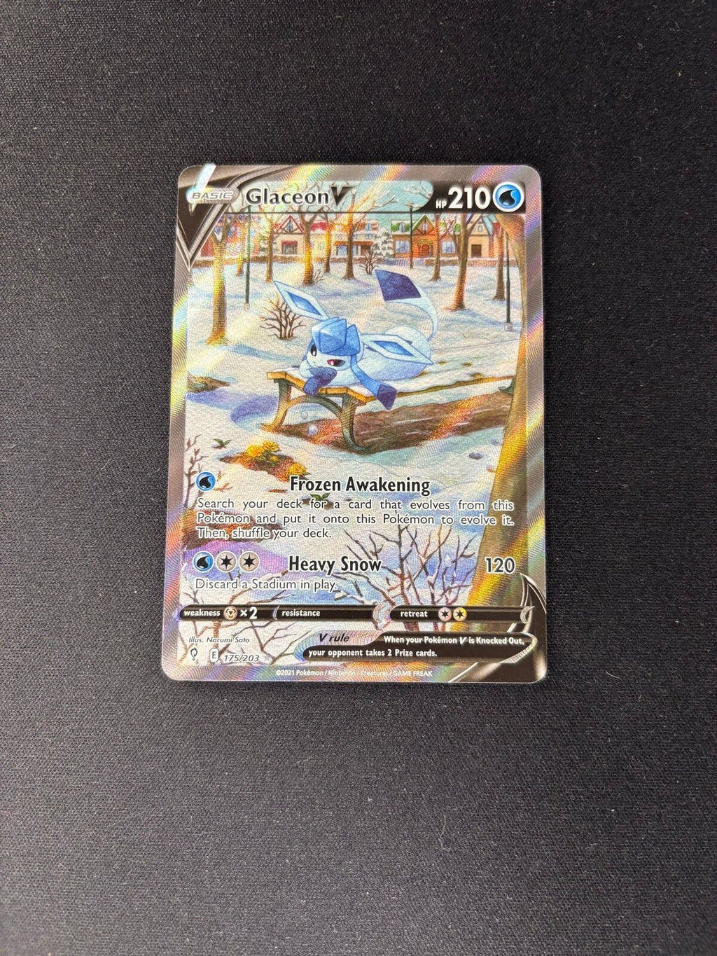 Glaceon V – Evolving Skies – Alternate Full Art – #175/203 – NM