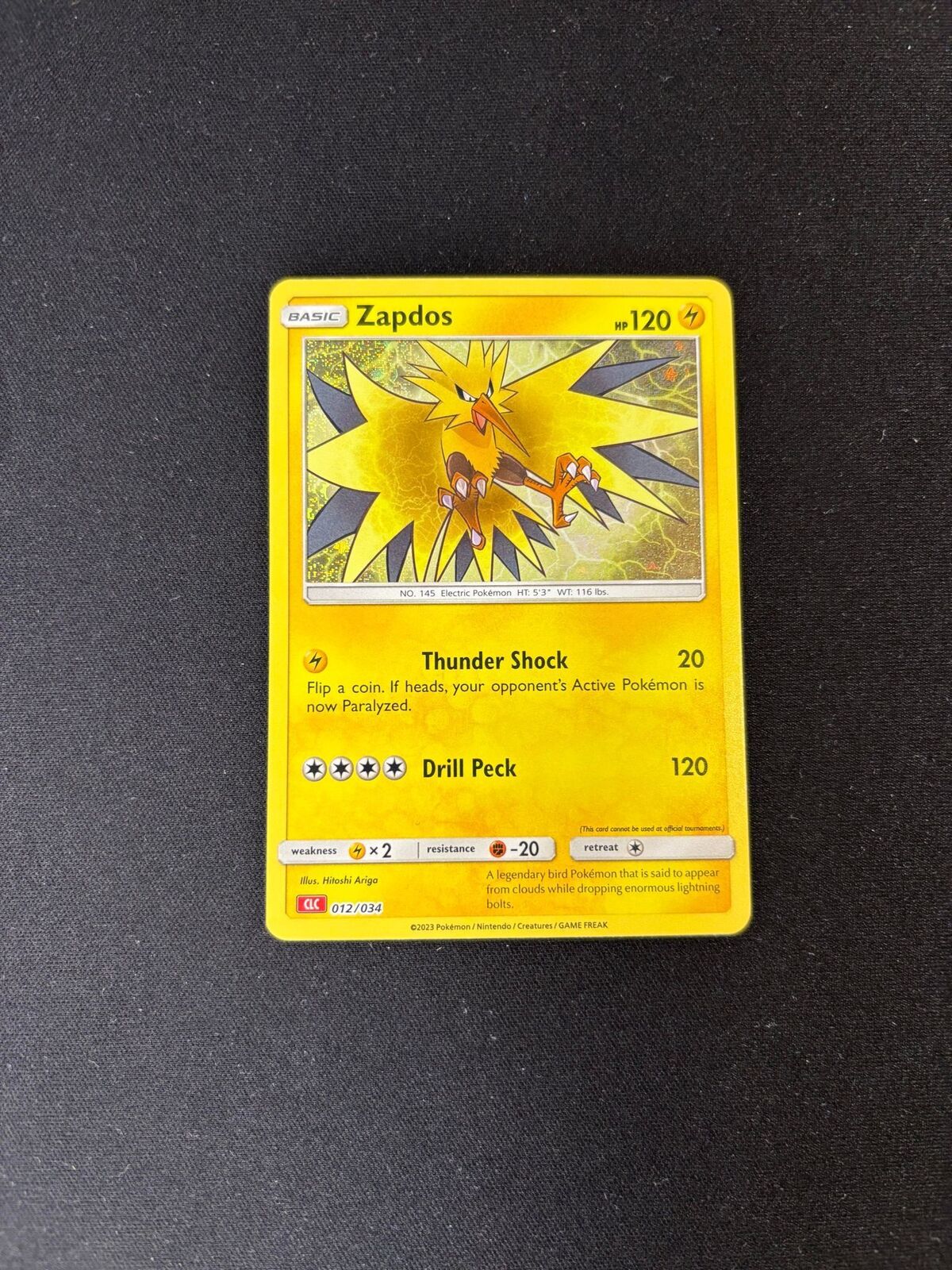 Zapdos – Trading Card Game Classic – Classic Collection – #012/034 – NM