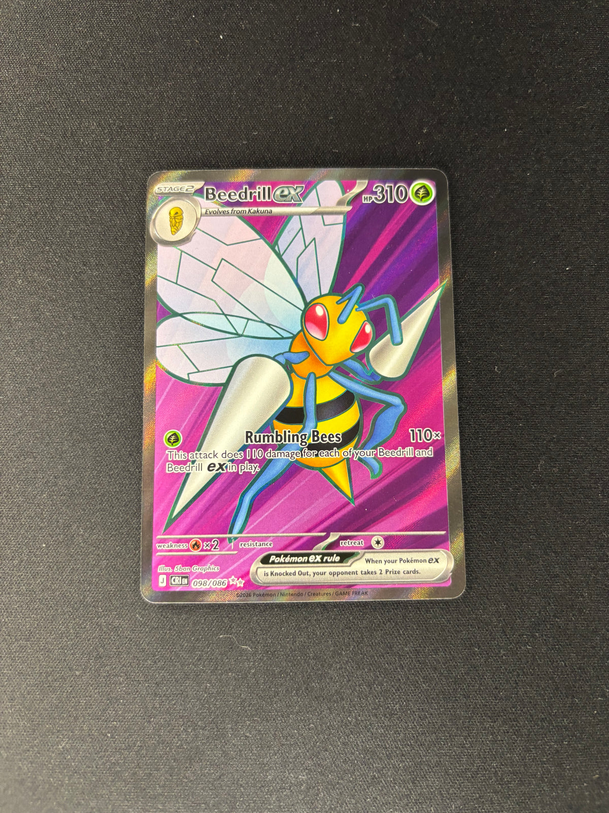 Beedrill ex – Chaos Rising – #098/086 – NM