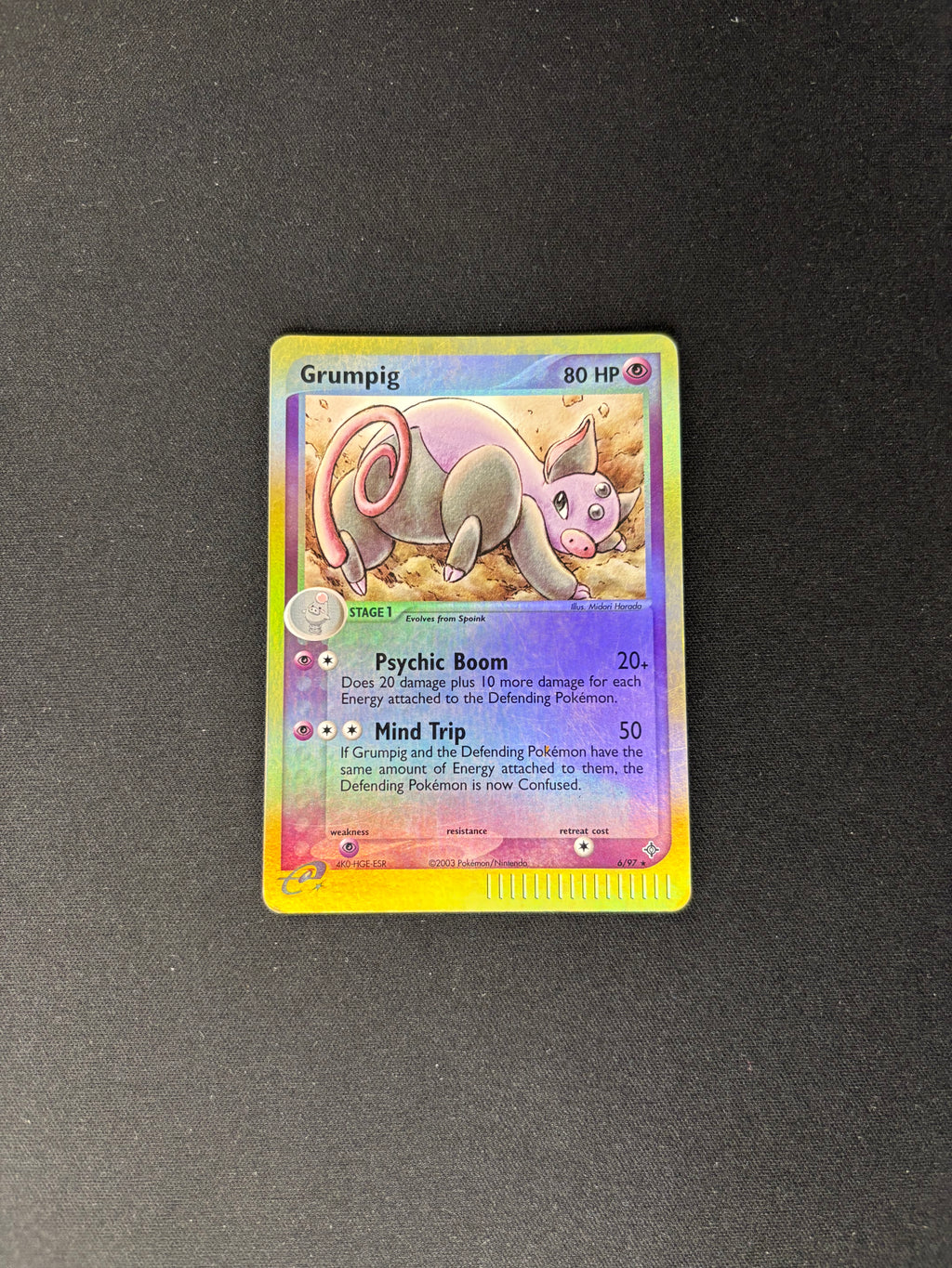 Grumpig – EX Dragon – Reverse Holo – #6 – LP