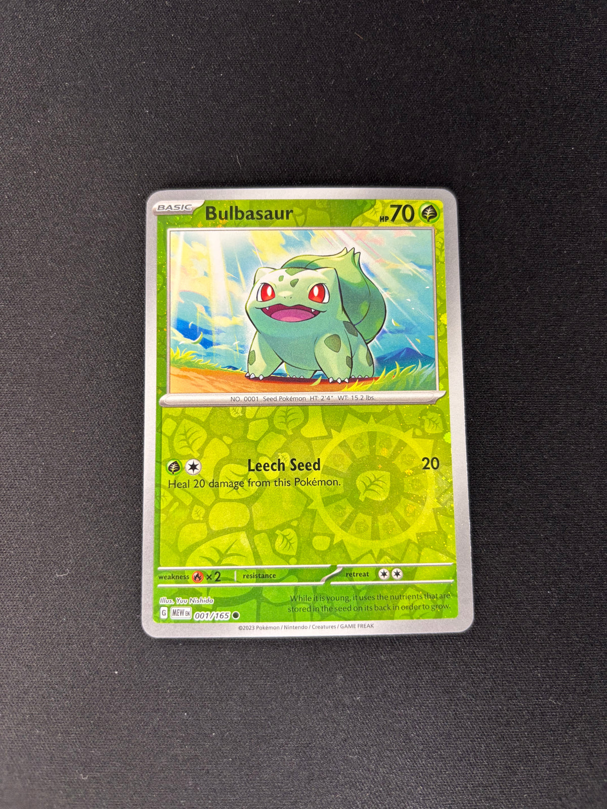 Bulbasaur – Miscellaneous Cards & Products – Reverse Cosmos Holo – Costco Exclusive – #001/165 – NM