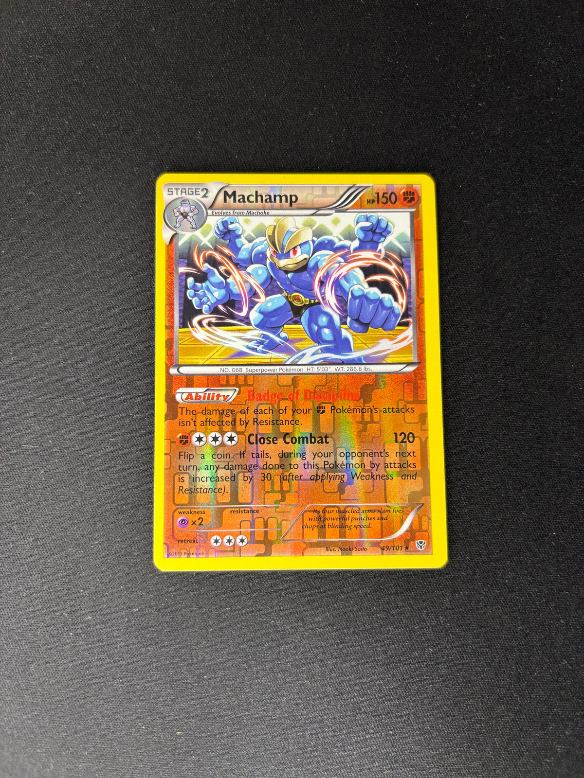 Machamp – Plasma Blast – Reverse Holo – #49 – NM