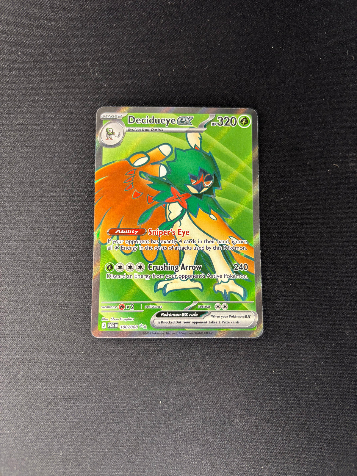 Decidueye ex – Perfect Order – #100/088 – NM
