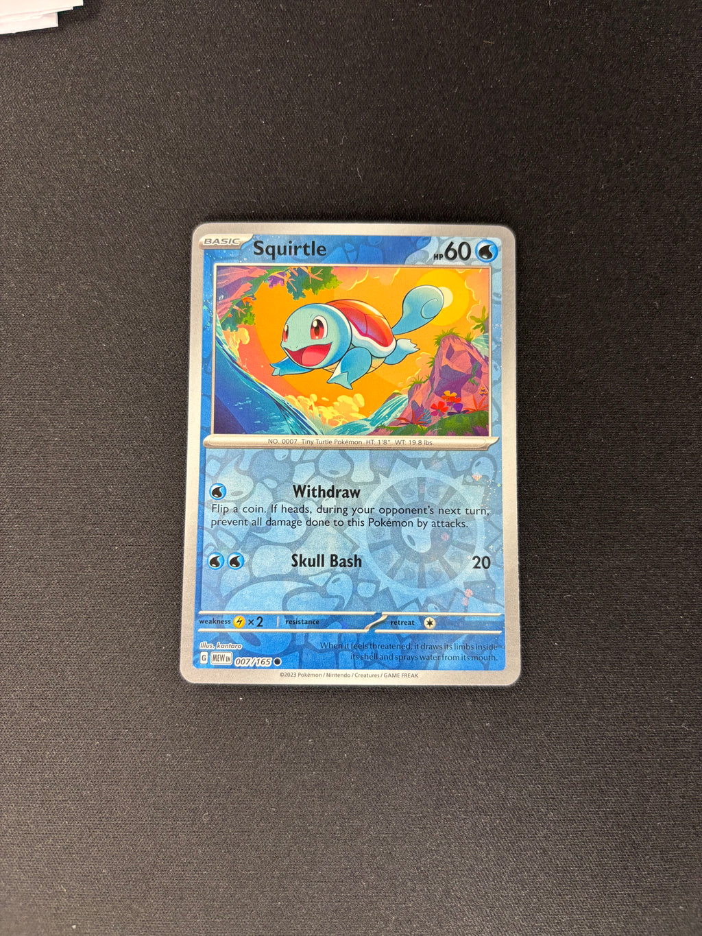 Squirtle – Scarlet & Violet Promo – Reverse Cosmos Holo – Costco Exclusive – #007/165 – NM