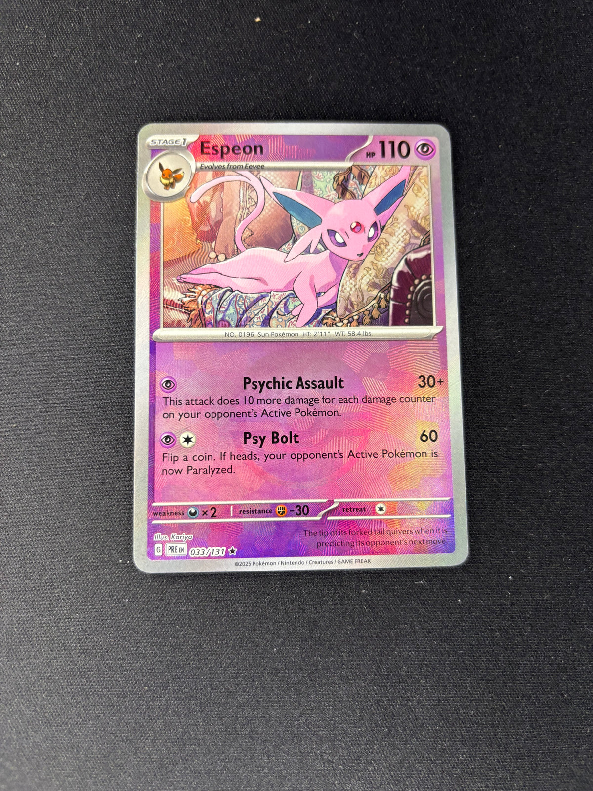 Espeon – Prismatic Evolutions – Poké Ball Pattern – #033/131 – NM